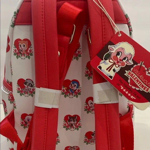 Loungefly Funko Villainous Valentines Heart Character Print Backpack & Wallet - Picture 7 of 10